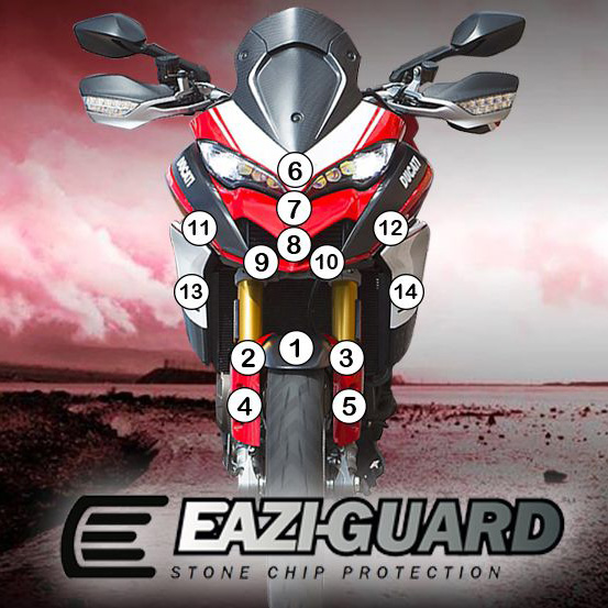 Eazi-Guard Ducati Multistrada 1260 Pikes Peak 2018 Stone Chip Protection Kit